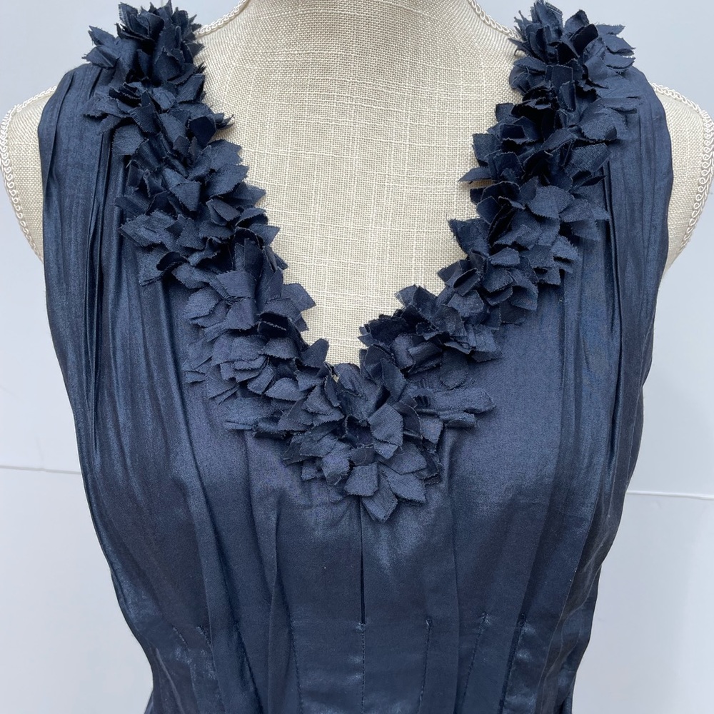 Esley Navy shimmer, Sleeveless dress.  Size M.